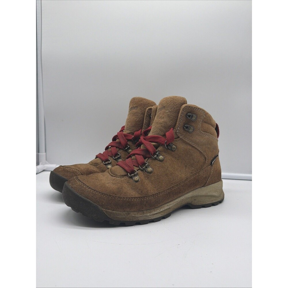 Danner Adrika Sienna Woman's Brown Leather Suede Boots Size 7.5 Red Laces 30131